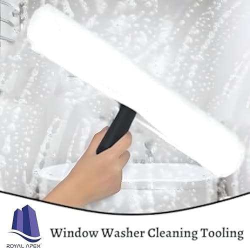 Royal Apex Window Cleaning Applicator with Handle Removable and Washable Fiber Sleeve, Wide-Coverage Washer for Residential and Commercial Glass, Streak-Free Window Cleaning Tool (1) - Image 8