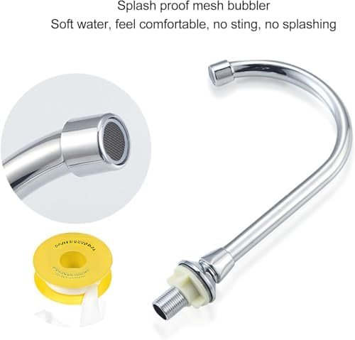 Biella Pedestal Hands Free Foot Pedal Faucet Set Floor Mount Foot Control Tap Single Pedal Switch Valve Stainless Steel Foot Operated Tap for Bathrooms, Kitchen, Salons, Clinics and Labs. - Image 4