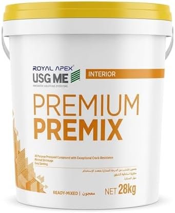 Royal Apex USGME All Purpose Premixed Joint Compound 28kg – Lightweight Ready Mix Finishing Coat with Exceptional Crack Resistance for Plasterboard Joints & Drywall Repair