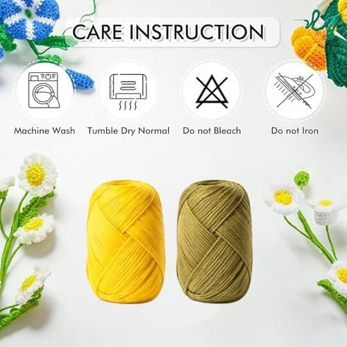 Biella Acrylic Yarn Pack of 5 – Multicolor Knitting and Crochet Yarn, Soft Craft Yarn for DIY Projects, Blankets, Hats, Scarves and Home Decoration. - Image 6