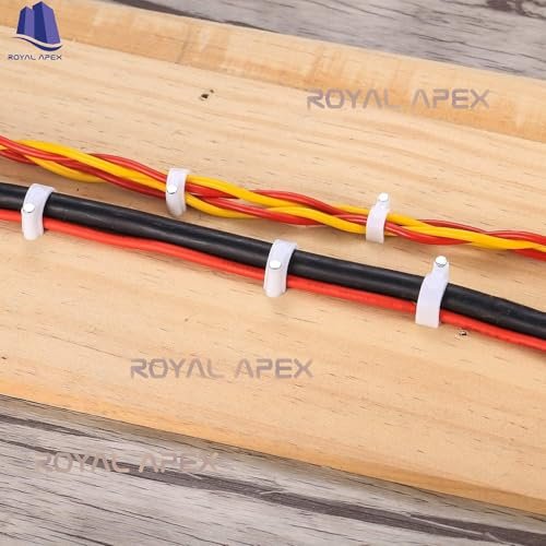 Melfi 100pcs Electrical Cable Wire Round Clips, Steel Nails Tacks Holder for Organizing Electric Wires Cables Lines - White (10mm) - Image 8