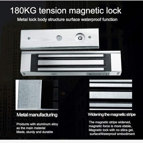 Royal Apex 180kg Electromagnetic Lock DC12V – 350lbs Magnetic Lock for Door Access Control System Fail-Safe NC Mode Electric Door Entry Lock for Wooden, Glass, Metal and Fireproof Doors - Image 4