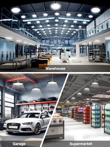 Melfi LED High Bay Light with Hook 100W Day Light, 15000 Lumen, IP65 – Industrial Commercial Lighting for Warehouses, Garages, Workshops, Factories and Gyms - Image 4