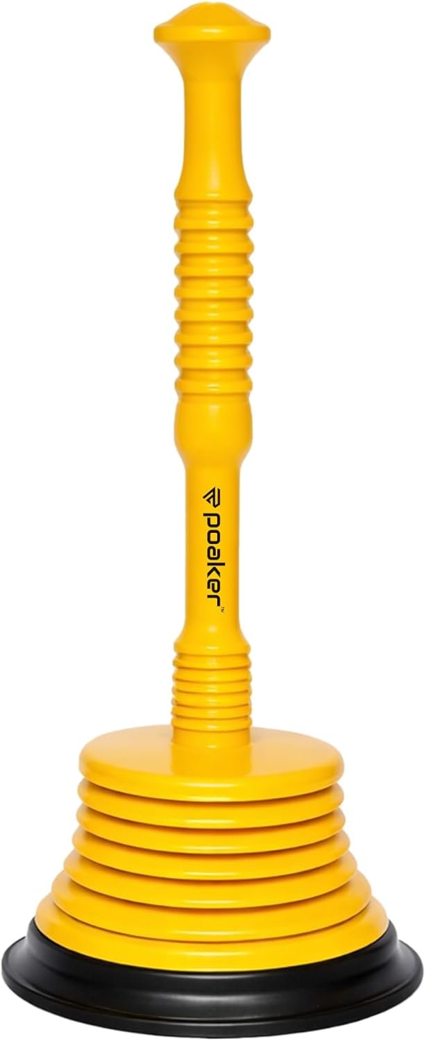 Sink Plunger with Short & Long Handle – Strong Suction Drain Cleaner for Kitchen Sink, Bathroom Drain, Tub & Shower, Heavy Duty Unclogging Plunger Tool (LONG HANDLE)