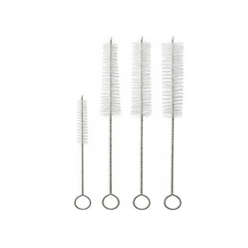 Biella Bottle Cleaning Brush Set – Long Handle Nylon Tube Brushes for Bottles, Water Bottles, Straws and Narrow Neck Containers | Stainless Steel Handle