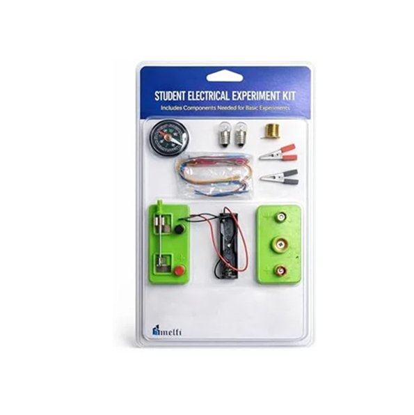 Melfi Student Electrical Experiment Kit | Basic Electric Circuit Learning STEM Kit with Switch, Bulb, Battery Holder, Wires and Compass | Science Educational Kit for School Projects