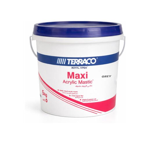 Royal Apex Terraco Maxi Acrylic Mastic Crack Repair Filler, Ready Mixed Waterproof Flexible Sealant for Interior and Exterior Walls, Concrete and Joints (Grey Gallon)