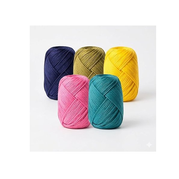 Biella Acrylic Yarn Pack of 5 – Multicolor Knitting and Crochet Yarn, Soft Craft Yarn for DIY Projects, Blankets, Hats, Scarves and Home Decoration.