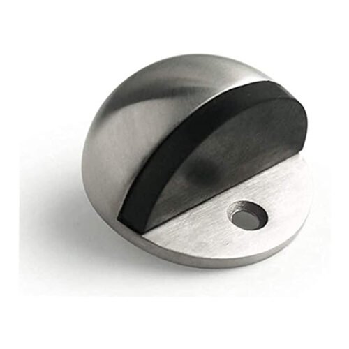 Royal Apex Stainless Steel Half Round Door Stopper with Rubber Bumper Door Retainer