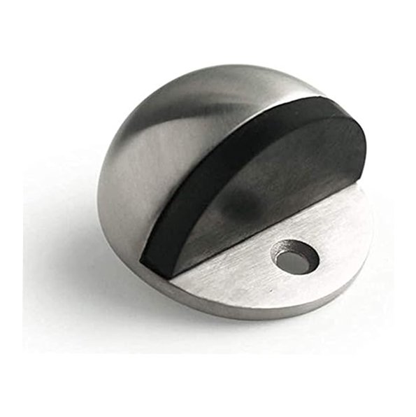 Royal Apex Stainless Steel Half Round Door Stopper with Rubber Bumper Door Retainer