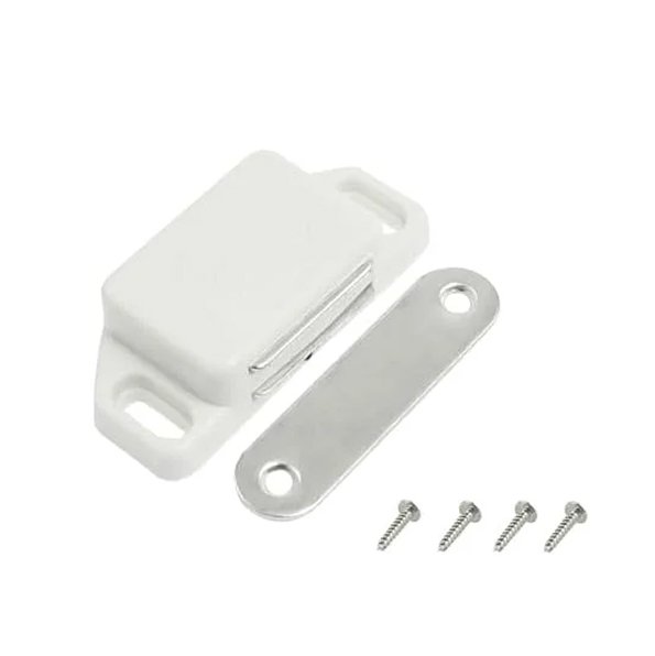 Royal Apex Pack of 1 Cabinet Magnetic Catch with Screws Magnetic Closure for Furniture, Cupboard, Wardrobe, Drawers and Doors White Door Closer Latch