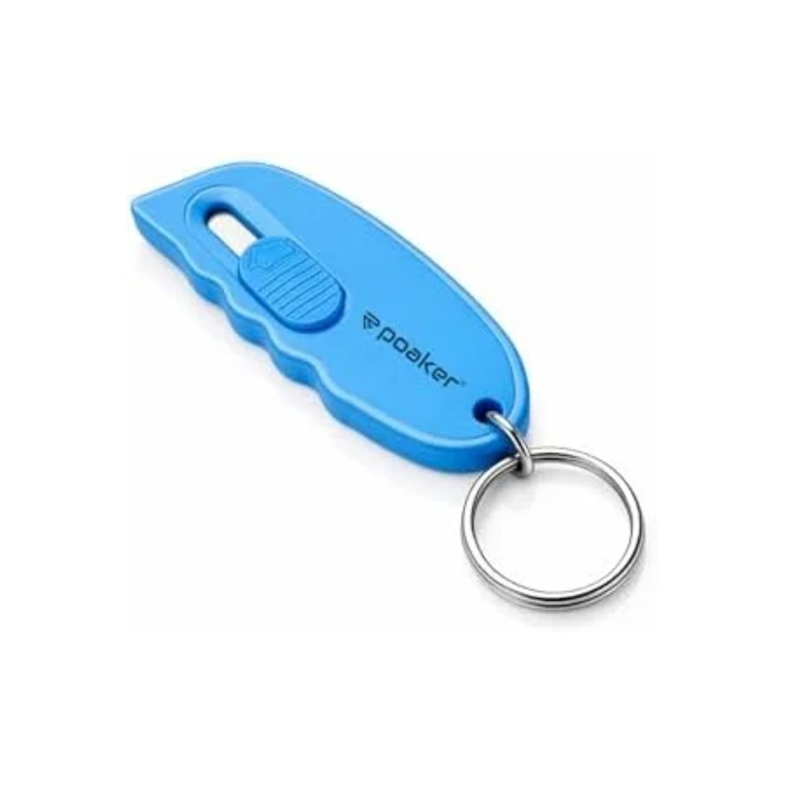 Poaker Mini Box Cutter Portable Keychain Utility Knife, Sharp Razor Carton & Cardboard Opener with Smooth Sliding Mechanism, Compact Safety Cutter for Office, School, Crafts & Home Use (PACK OF 1)