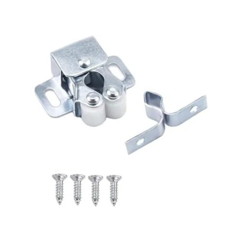 Poaker 10PCS Double Roller Door Catch Latch – Zinc Plated Cabinet & Cupboard Door Catches with Screws, Heavy Duty Roller Catch for Wardrobe, Kitchen & Home Furniture.