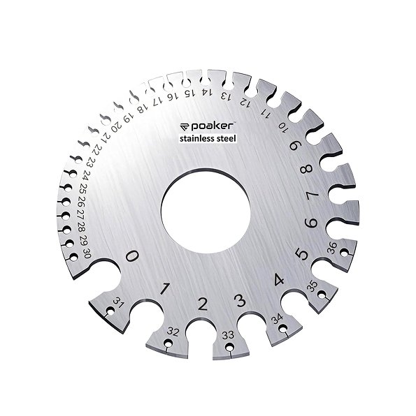 Round Dual Stainless Steel Wire Gauge – Precision Sheet Metal Gauge Tool for Measuring Uncoated Plate Iron, Steel, and Standard Sheet Metal Thickness – Durable and Easy to Use