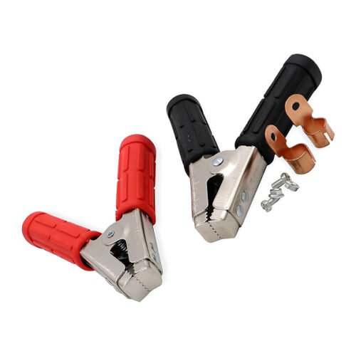 Royal Apex 600A Heavy Duty Jumper Cable Clamps – 1 Pair Red and Black Battery Clips, Universal Booster Clamps for Car Jump Starter, Battery Charger, Alligator Clamp Connectors