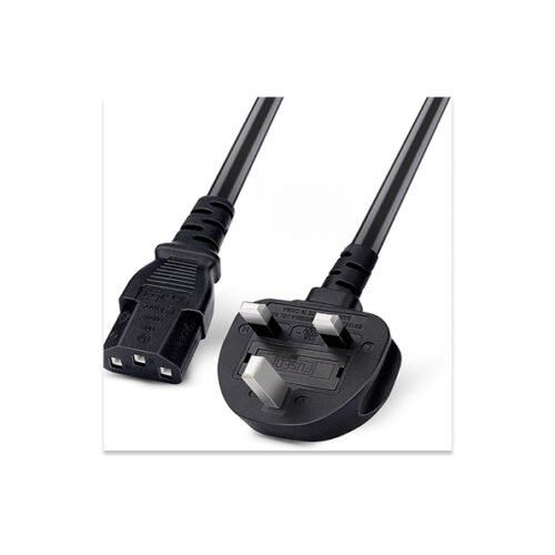 MELFI British Standard Extra Heavy Duty Power Cable Type G Plug to IEC C13, Pure Copper 3x1.5mm² 16AWG AC Power Cord with Fuse, 13A 250V for Computer, Kettle, Printer, Appliances