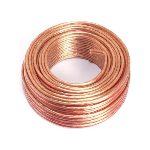 Melfi 90m Speaker Cable - Clear 2 Core 1.5mm Wire for Car Audio, Home HiFi, Stereos, Subwoofers and Home Theater