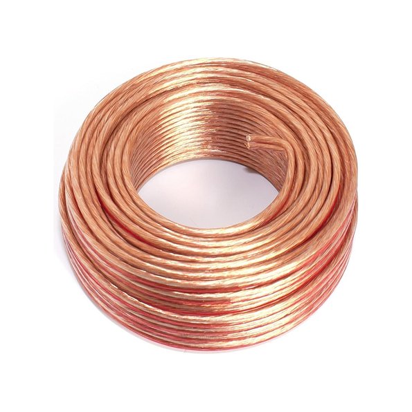 Melfi 90m Speaker Cable - Clear 2 Core 1.5mm Wire for Car Audio, Home HiFi, Stereos, Subwoofers and Home Theater