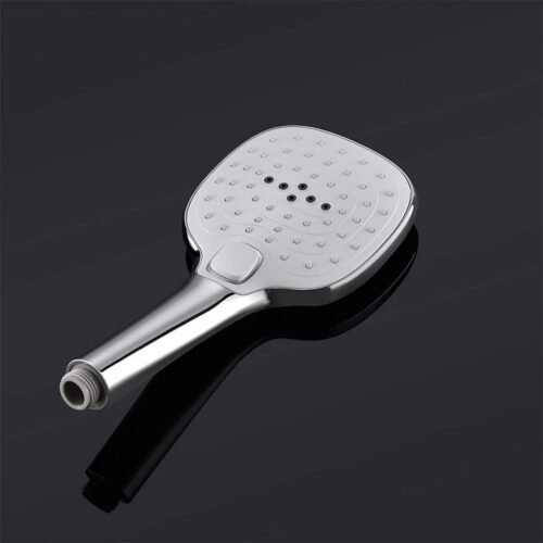 Biella Chrome-Plated Handheld Rainfall Shower Head – 5 Spray Modes with Push Button Flow Control
