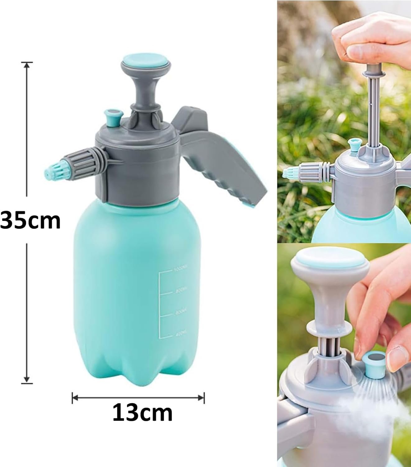Biella 2L Garden Sprayer – Versatile pump pressure bottle for watering plants, flowers, lawns, and outdoor cleaning. Ideal for spraying herbicides, pesticides, and fertilizers around home or garden. - Image 3