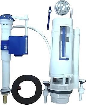 Biella Flowell Dual Flush Valve Set – Complete Brass and POM Toilet Tank Fittings with Gasket, PVC Tube, and Screw Set