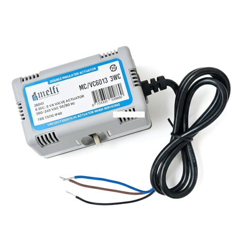 Melfi MC/VC6013 Control Actuator Only, 220V AC – Double Insulated Spare Actuator with Cable for Hot and Chilled Water Systems and Zone Valves, Compatible Replacement for Honeywell VC6013