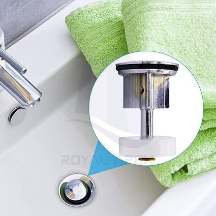 Royal Apex Chrome Plated Pop-Up Basin Sink Waste Trap Plug for Kitchen Bathroom Etc... - Image 6