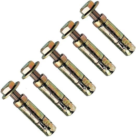 Royal Apex 5 Pcs Fix bolt Anchor Bolt Set for Concrete and Masonry | Heavy Duty Expansion Sleeve Anchor Fastener with Nut and Washer - Image 6