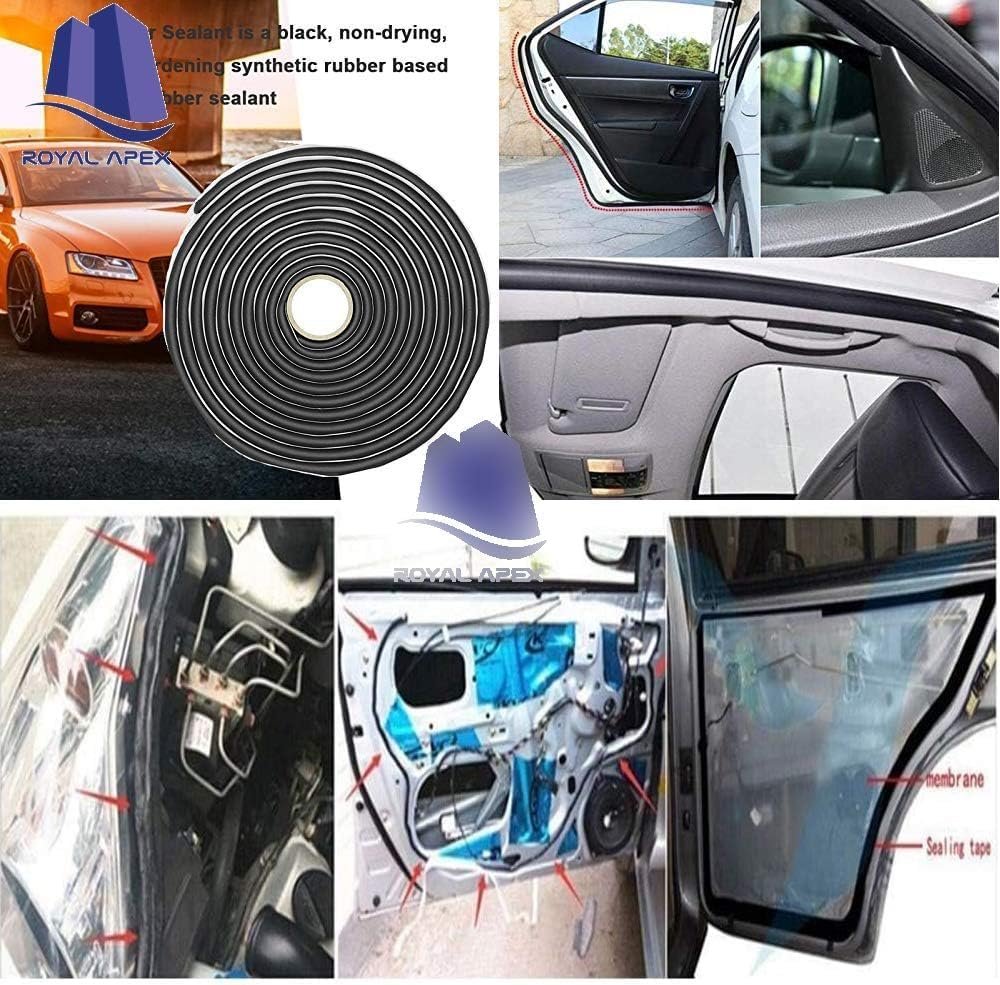Royal Apex Butyl Tape Windscreen Sealant Window Door Windshield Car Truck Headlight LED Audio Video Installation Tool Retrofit Reseal Strip Seal Waterproof Seal Noise Isolation-9.5MMx4.57M (PACK OF 2) - Image 5