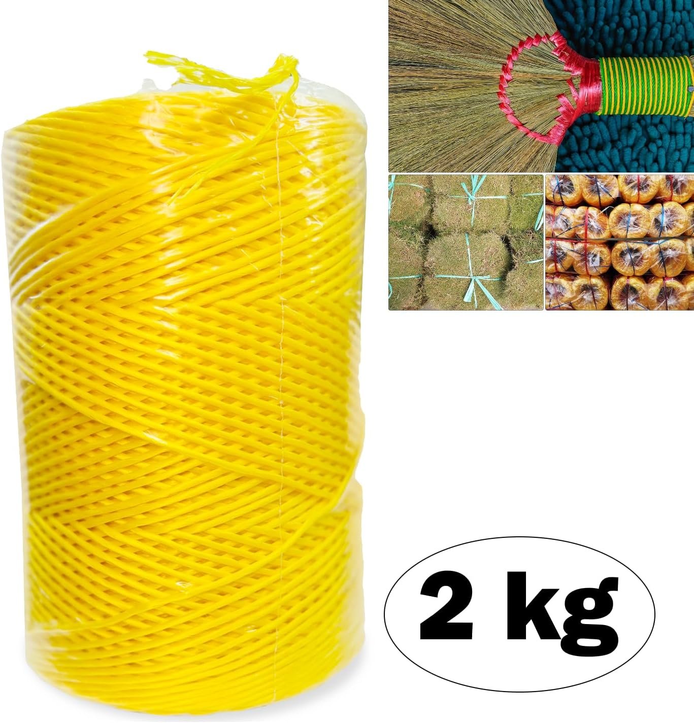 Royal Apex 2kg Polypropylene Yellow Twine Rope – Strong and Weather-Resistant for Agriculture, Shipping, Construction, Marine, Sports, DIY and Landscaping Projects - Image 3