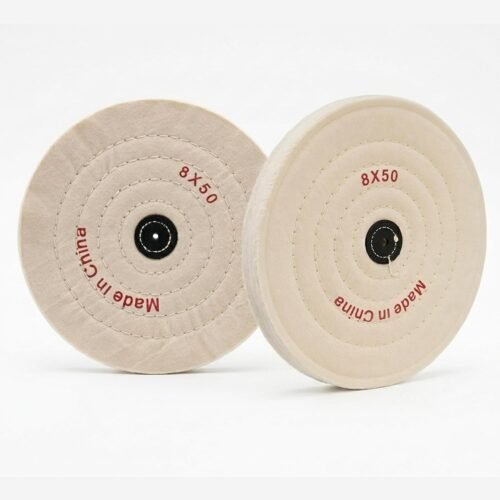 Poaker 50 Ply Full Stitch Buffing Wheel, 2 Pack | Cotton Polishing Wheel with 4mm Bore | For Metal, Stainless Steel, Aluminum, Brass, Jewelry and Surface Finishing