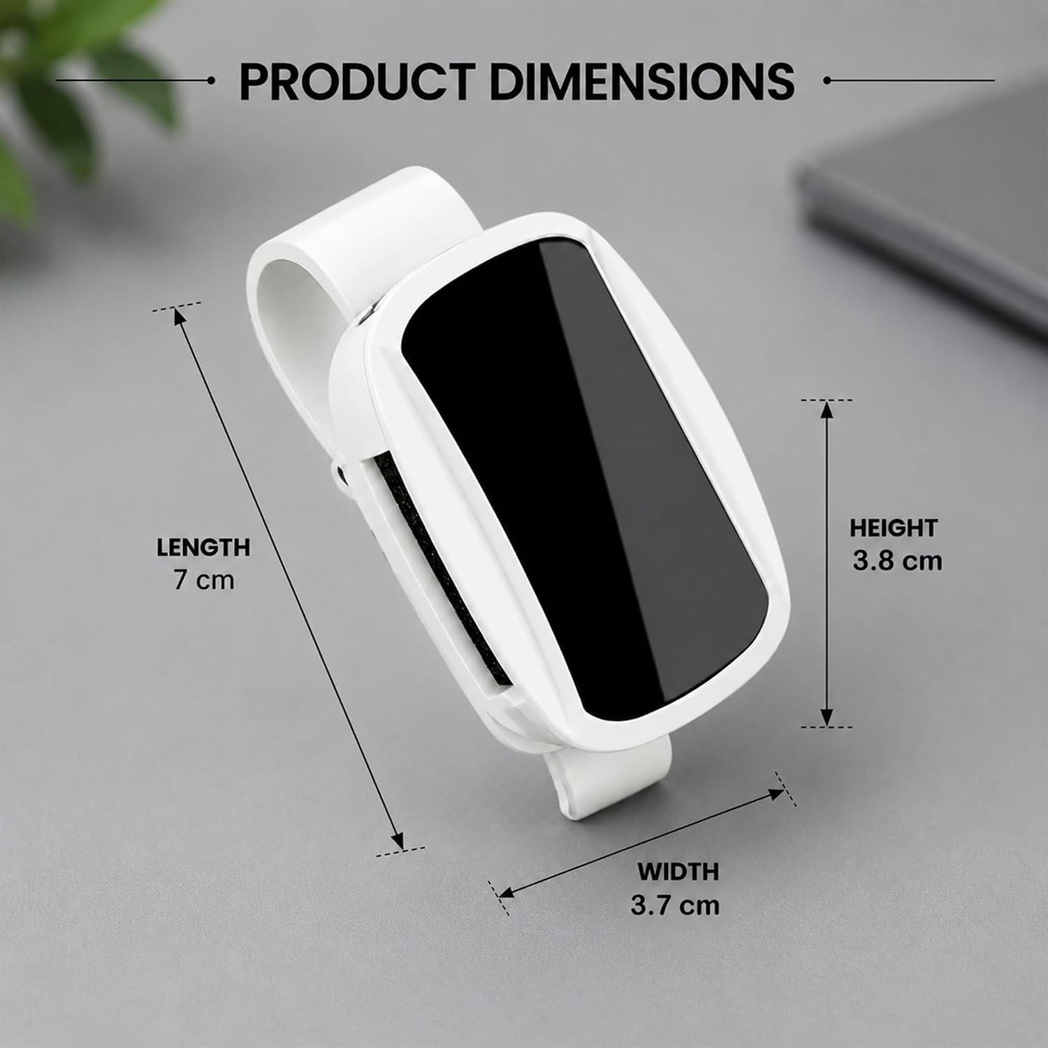 Biella White Car Glasses Holder for Sun Visor, Oval ABS Resin Eyeglass Clip, Universal Auto Sunglasses Organizer, Easy Install, Premium Multifunction Visor Mount for Most Glasses & Sunglasses - Image 2