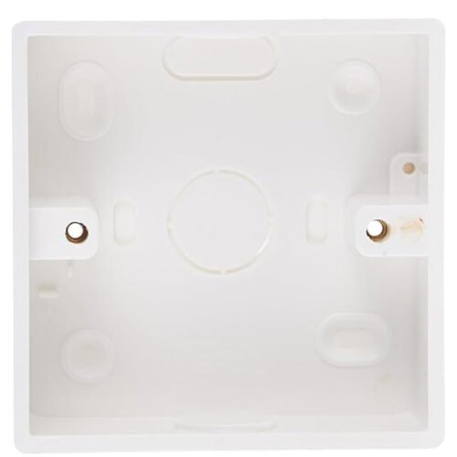 Biella Heavy Duty PVC Electrical Junction Box for Switch or Socket White (3x3)