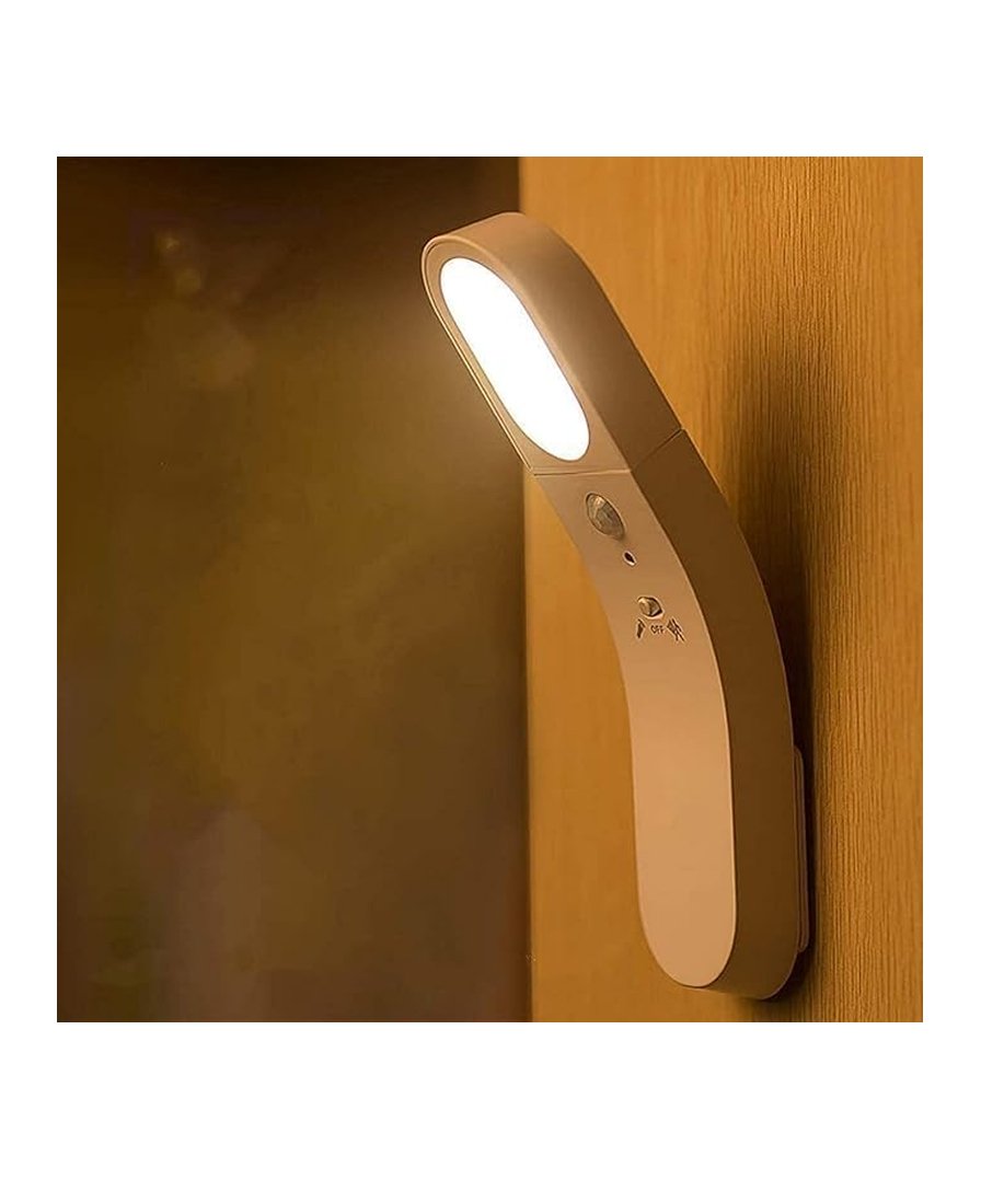 Royal Apex Motion Sensor Night Light, USB Rechargeable LED Rotatable Lamp, Cordless Handheld Flashlight, Stick-Anywhere Wall Light for Bedroom, Stairs, Hallway (1PCS)