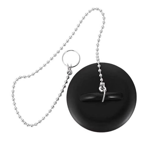 Biella 1.1/2 Inch Tub Stopper Bathroom Sink Drain Plug Silicone Bathtub Drain Stopper with Chains for Kitchen Bathtub Bathroom Sink Drains
