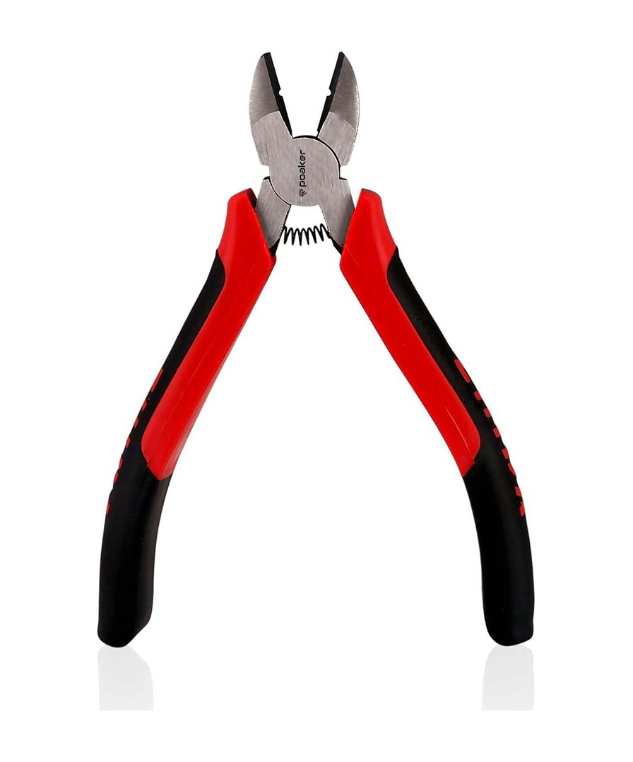 Poaker™ 6” Diagonal Wire Cutter – Chrome Vanadium Steel, Curved Jaw, Cushioned Handle – Precision Tool for Electrical, DIY, Jewelry, Automotive and Home Use