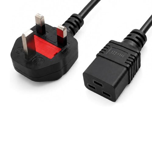 Melfi UK 3 Pin to IEC C19 Female Power Cable 1.8M Heavy Duty 250V, 1.5 Sqmm Full Copper Core Server UPS Power Cord for PDU, Data Center Equipment, Mining Rigs and High Power Devices