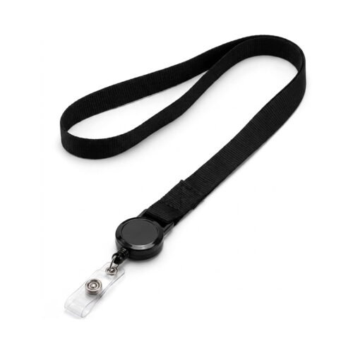Biella Retractable Badge Reel Lanyard with Breakaway Safety Buckle | Heavy-Duty Nylon Neck Strap | 60 cm Extendable Reel | ID Card and Key Holder Attachment | Without Tag Holder
