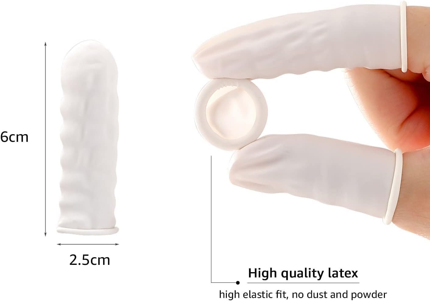 Poaker 20pcs Disposable Finger Cots Anti Static Rubber Fingertips Protective, Medium Anti Finger Covers For Electronic Repair, Handmade And Industrial Purpose. - Image 2