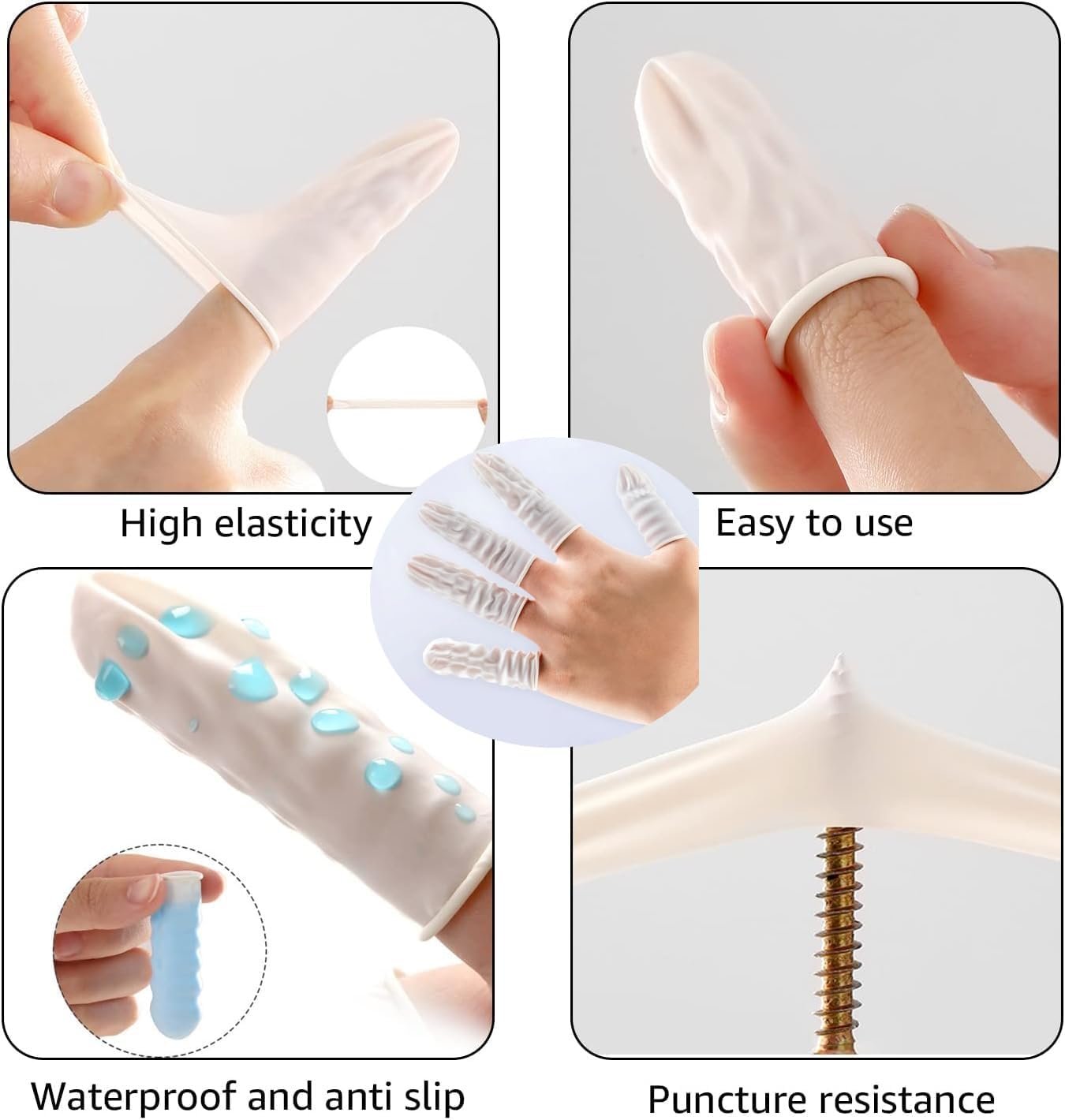 Poaker 20pcs Disposable Finger Cots Anti Static Rubber Fingertips Protective, Medium Anti Finger Covers For Electronic Repair, Handmade And Industrial Purpose. - Image 4