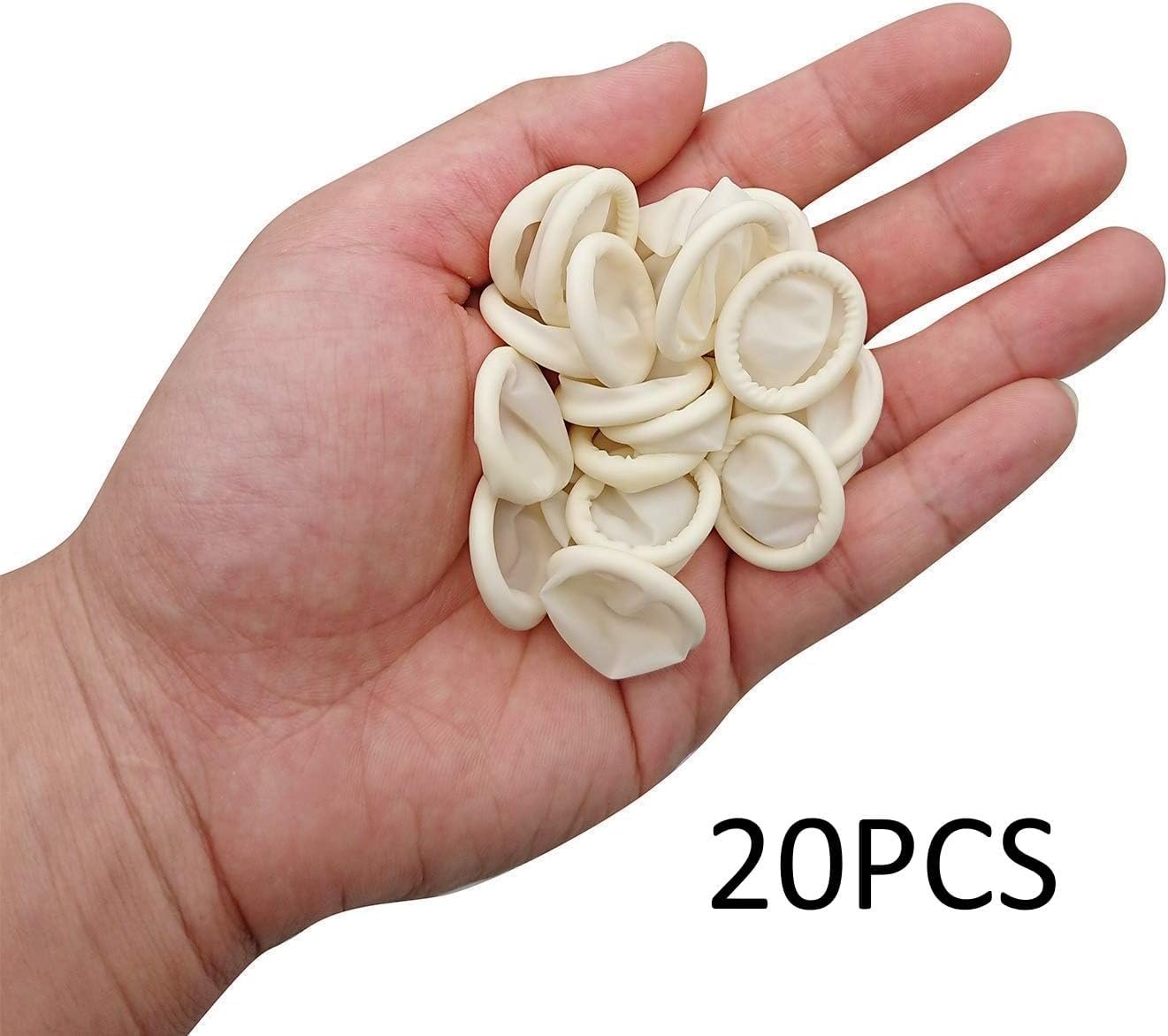 Poaker 20pcs Disposable Finger Cots Anti Static Rubber Fingertips Protective, Medium Anti Finger Covers For Electronic Repair, Handmade And Industrial Purpose. - Image 3