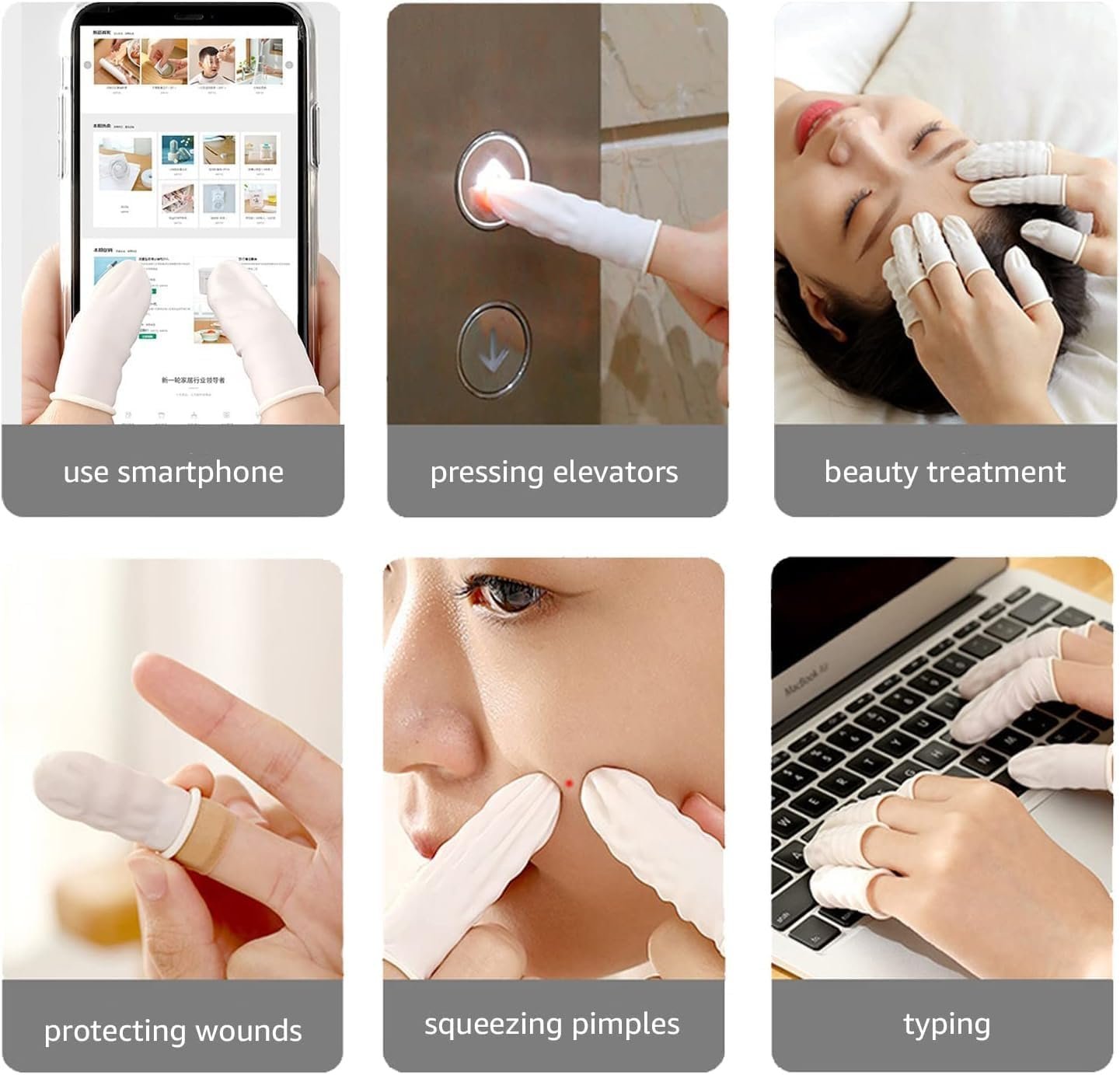 Poaker 20pcs Disposable Finger Cots Anti Static Rubber Fingertips Protective, Medium Anti Finger Covers For Electronic Repair, Handmade And Industrial Purpose. - Image 6