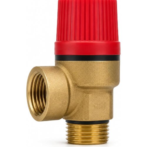 Biella Brass Safety Drain Relief Valve 3 Bar 1/2" – Heavy-Duty Pressure Release Valve for Plumbing, Solar Water Heaters & Chiller Water Systems