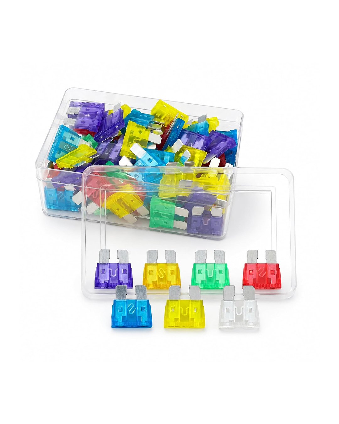 Melfi 98 Pcs Car Blade Fuse Assortment Kit, Standard Automotive Insert Type Fuses, 5A 10A 15A 20A 25A 30A 35A, 14 Pieces Each Rating, for Cars, SUVs, Trucks, RVs and Boats - Image 2