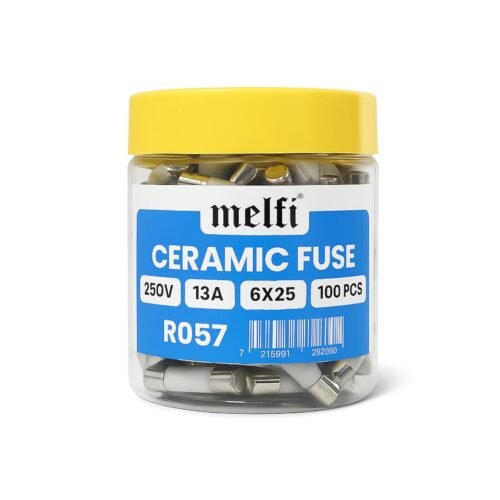 Melfi Ceramic Fuse 13A 6x25MM, BS1362 Porcelain Ceramic Bussmann Fuses, Replacement Fuse for Home Appliances Plug Tops